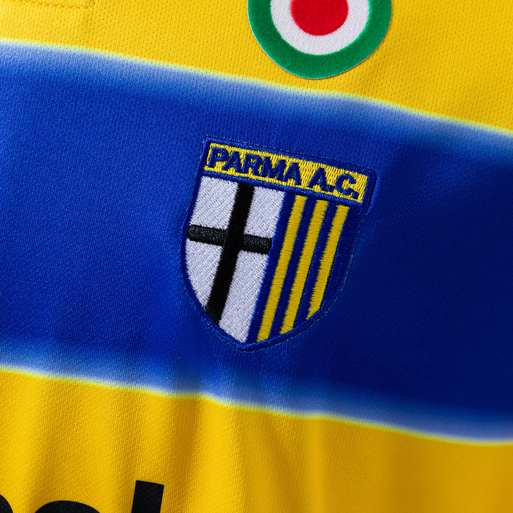 Parma Calcio 1999/00 Home Long Sleeve Retro Jersey – Vintage Replica Football Soccer Shirt – S–XXL