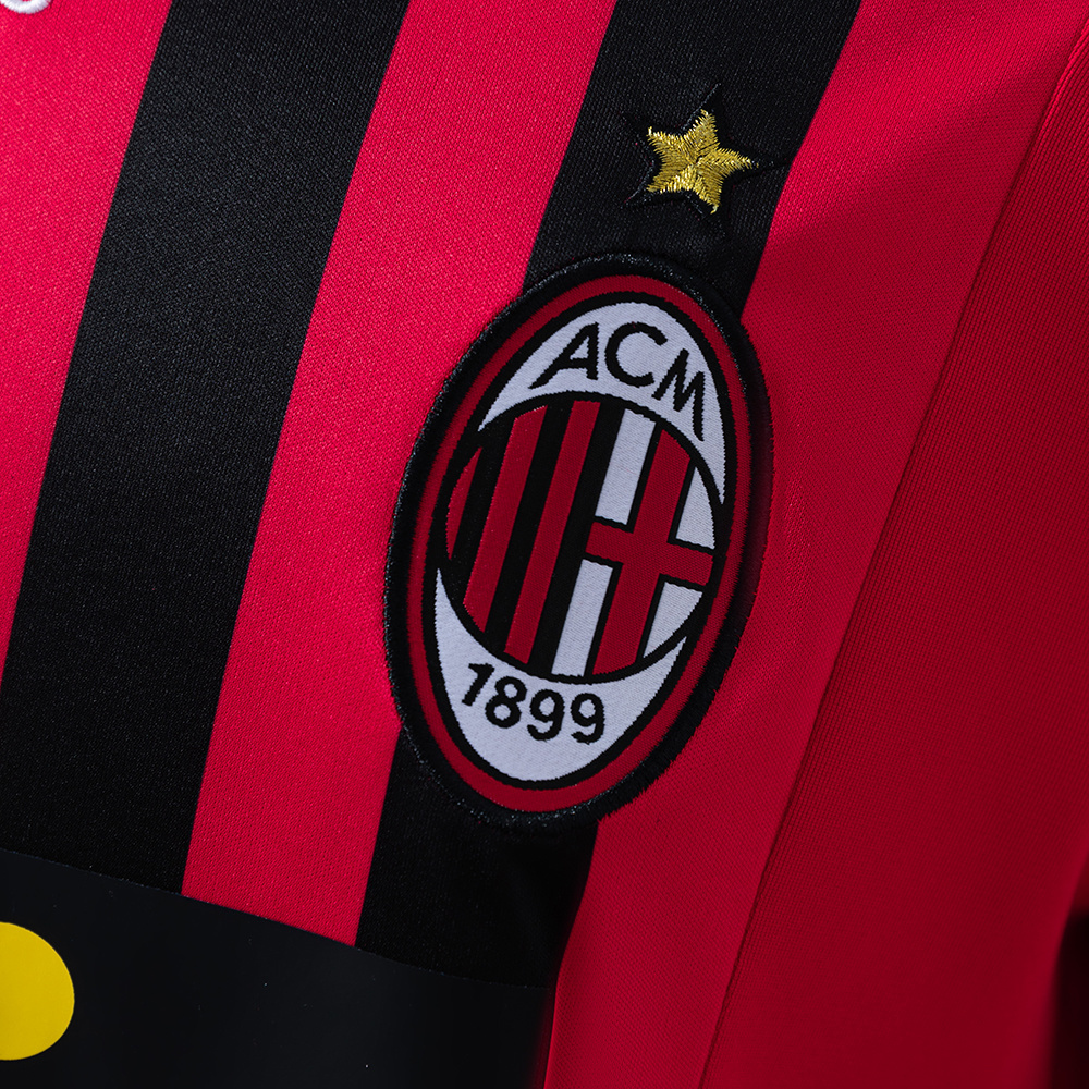 AC Milan 2007/08 Home Long Sleeve Retro Jersey – Vintage Replica Football Soccer Shirt – S–XXL