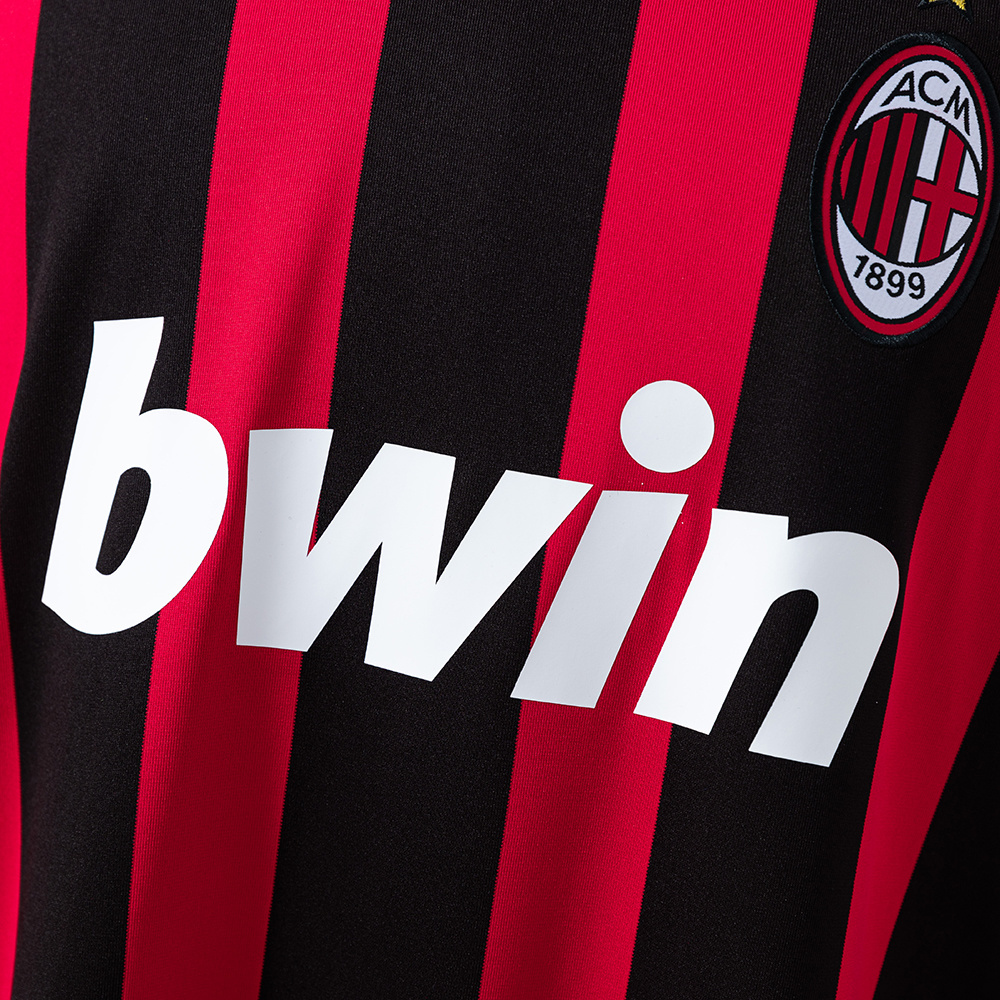 AC Milan 2008/09 Home Long Sleeve Retro Jersey – Vintage Replica Football Soccer Shirt – S–XXL