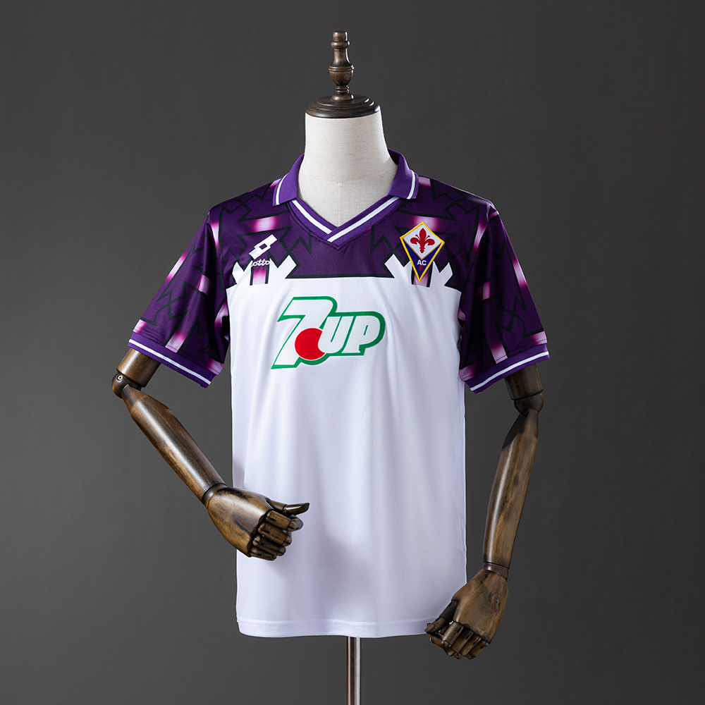 Fiorentina 1992/93 Away Retro Jersey – Vintage Replica Football Soccer Shirt – S–XXL