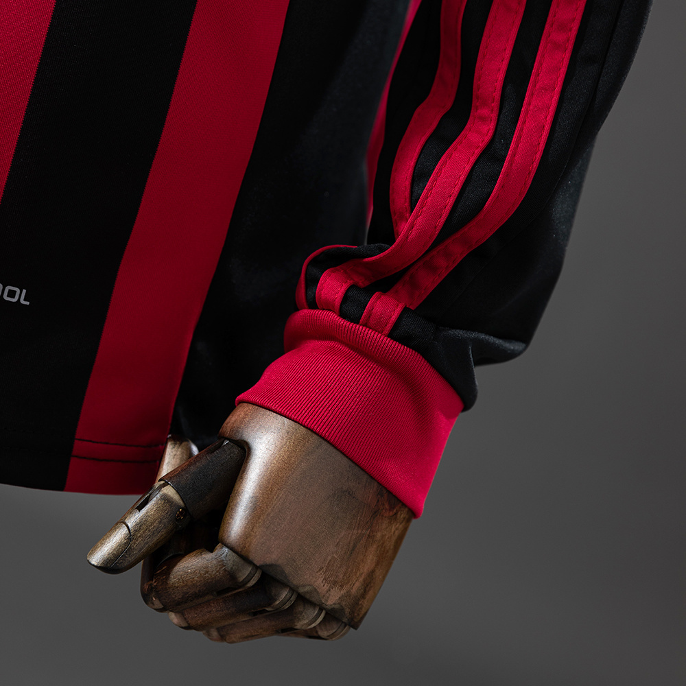 AC Milan 2013/14 Home Long Sleeve Retro Jersey – Vintage Replica Football Soccer Shirt – S–XXL