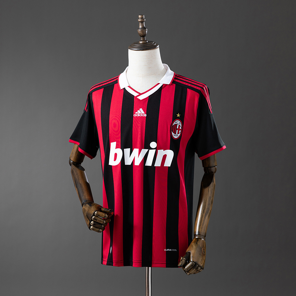 AC Milan 2009/10 Home Retro Jersey – Vintage Replica Football Soccer Shirt – S–XXL