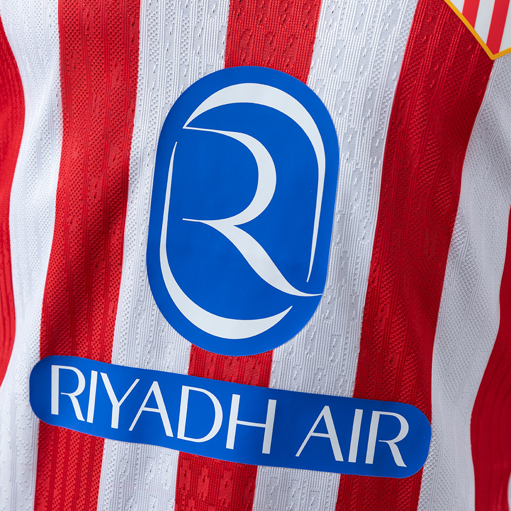 Atletico Madrid 25/26 Home Player Version Long Sleeve Jersey – Replica Football Soccer Shirt – Size S–2XL