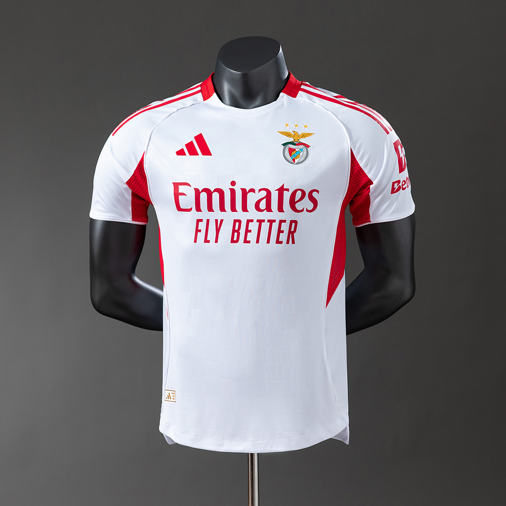 Benfica 25/26 Player Version White Away Jersey – Replica Football Soccer Shirt – S–3XL