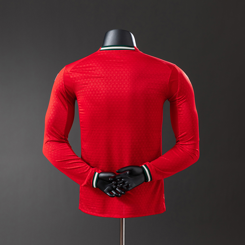 Portugal 2025 Home Long Sleeve Player Version Jersey – Replica Football Soccer Shirt – S–3XL