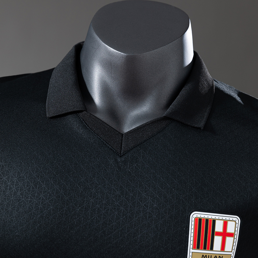 AC Milan 125th Anniversary Edition – Black Player Version Jersey – Replica Football Soccer Shirt – S–3XL