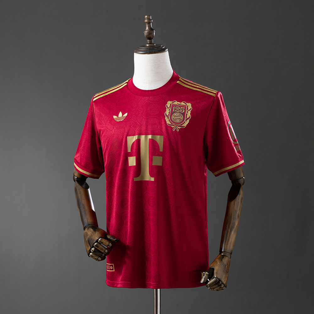 Bayern Munich 25/26 125th Anniversary Red Jersey – Replica Football Soccer Shirt – Size S–4XL
