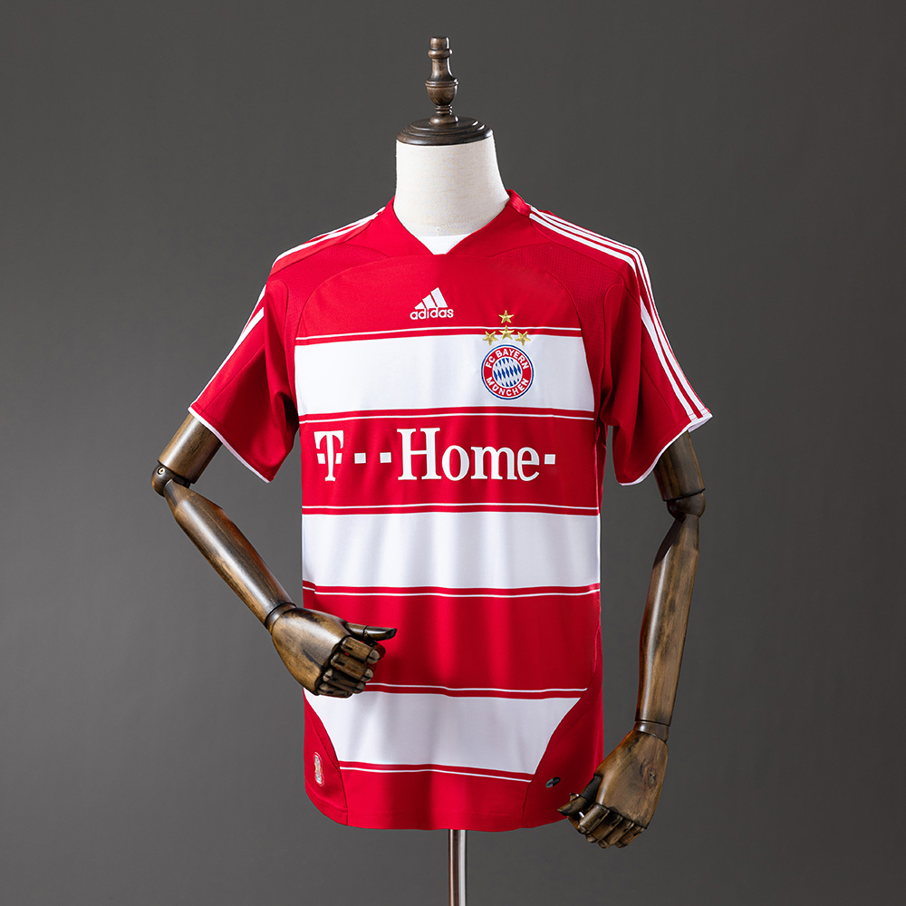 Bayern Munich 2007/08 Home Retro Jersey – Vintage Replica Football Soccer Shirt – Size S–XXL