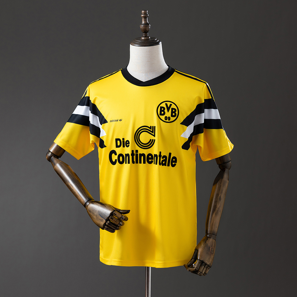 Borussia Dortmund 1989 Home Retro Jersey – Vintage Replica Football Soccer Shirt – Size S–XXL