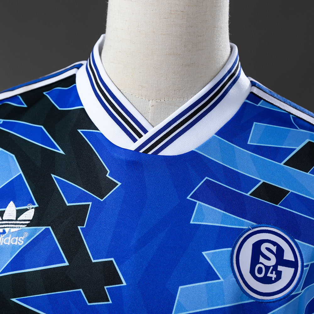 Schalke 04 1992/93 Home Retro Jersey – Vintage Replica Football Soccer Shirt – Size S–XXL