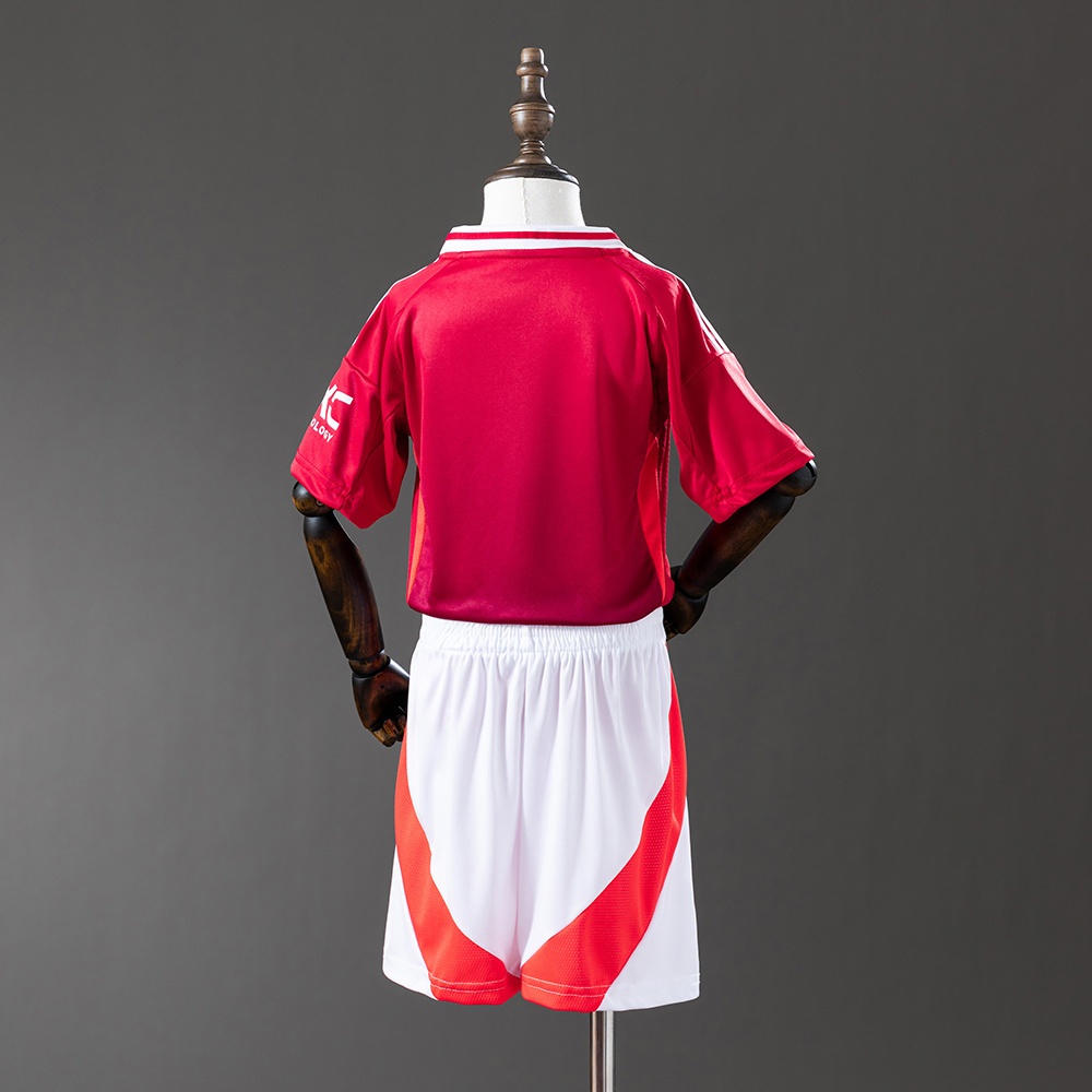 Manchester United 24/25 Home Kids Kit Jersey – Replica Football Soccer Shirt – Size 16–28