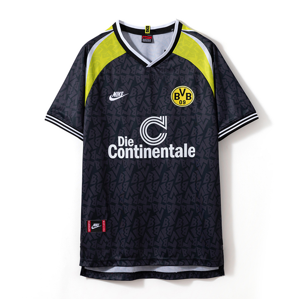 Borussia Dortmund 1995/96 Away Retro Jersey – Vintage Replica Football Soccer Shirt – Size S–2XL
