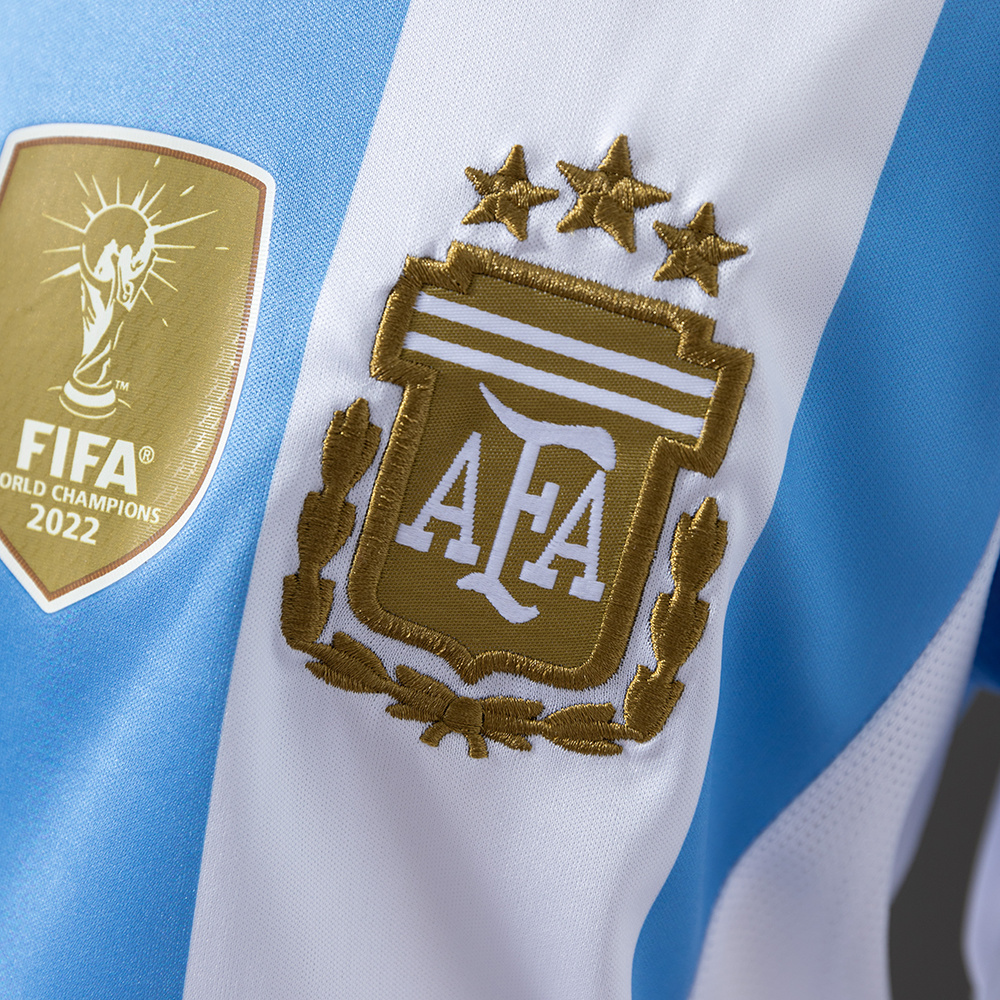 Argentina 2024/25 Home Kids Kit Jersey – Replica Football Soccer Shirt – Size 16–28