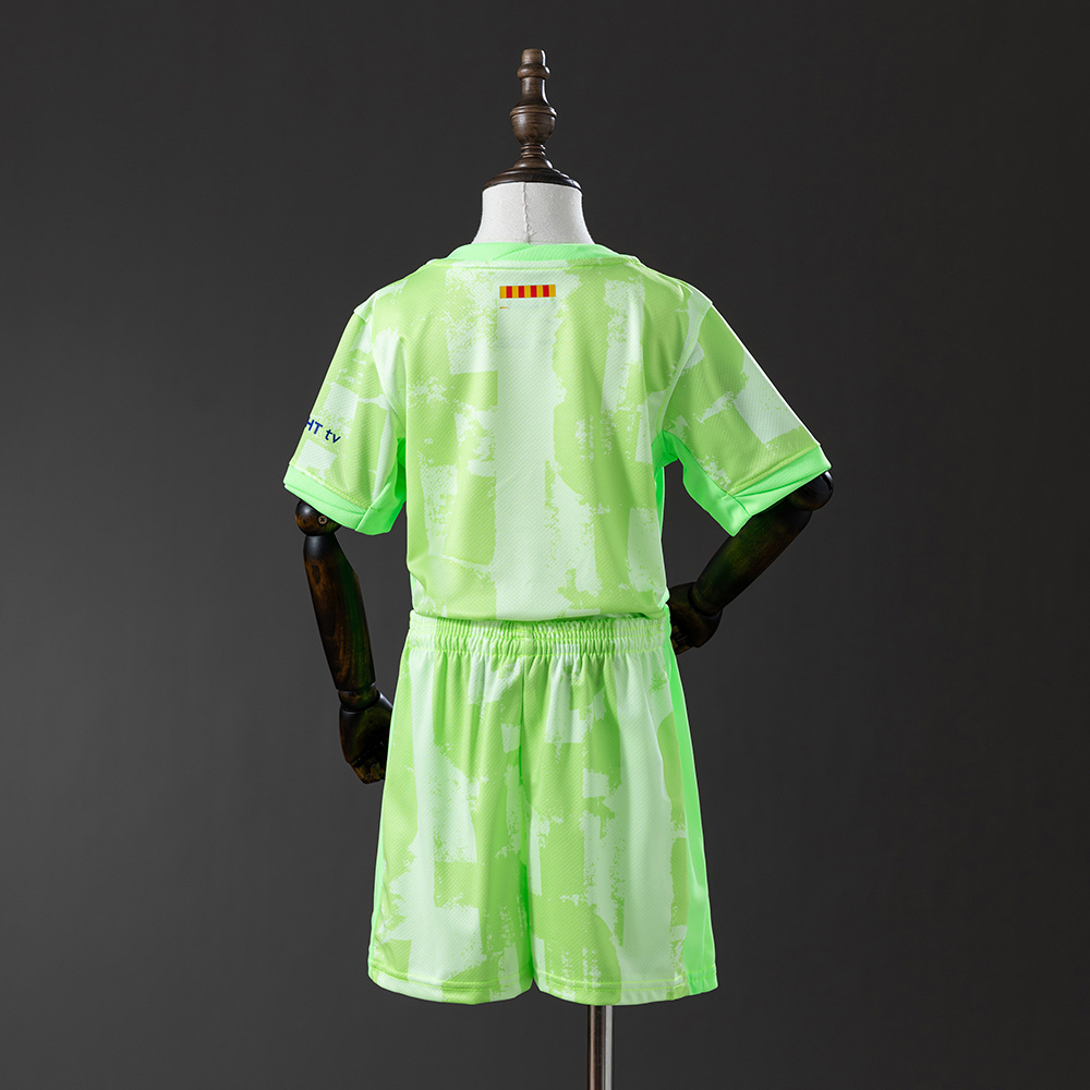 Barcelona 24/25 Third Away Kids Kit Jersey – Replica Football Soccer Shirt – Size 16–28