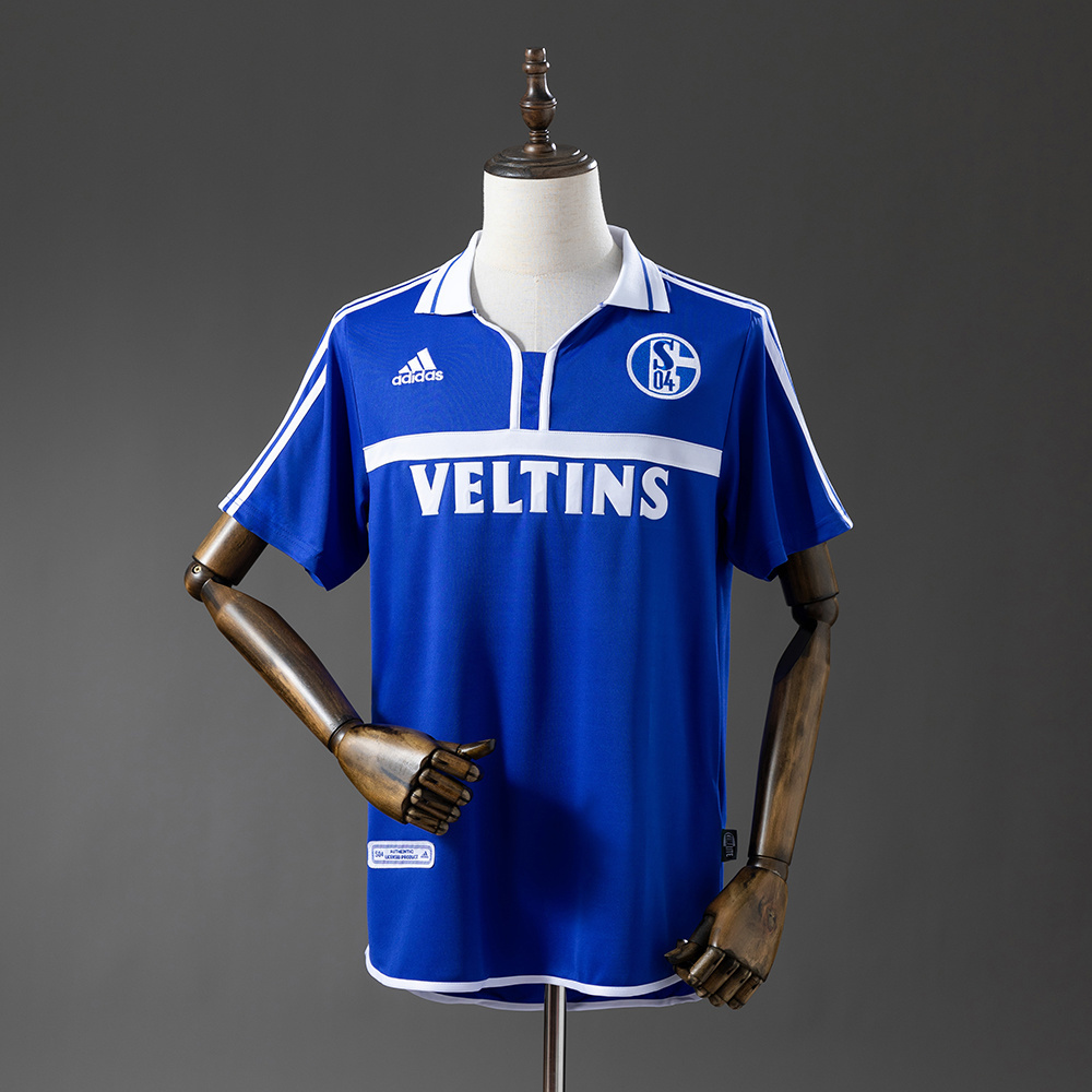 Schalke 04 2000/02 Home Retro Jersey – Vintage Replica Football Soccer Shirt – Size S–XXL