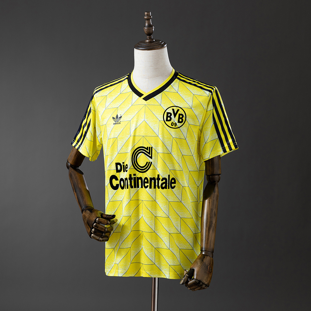 Borussia Dortmund 1988 Home Retro Jersey – Vintage Replica Football Soccer Shirt – Size S–XXL