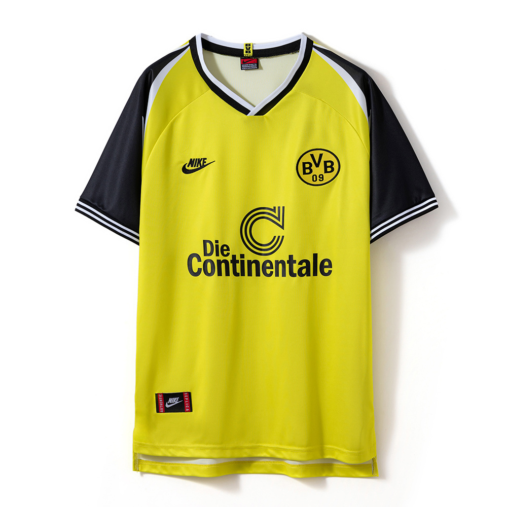 Borussia Dortmund 1995/96 Home Retro Jersey – Vintage Replica Football Soccer Shirt – Size S–2XL