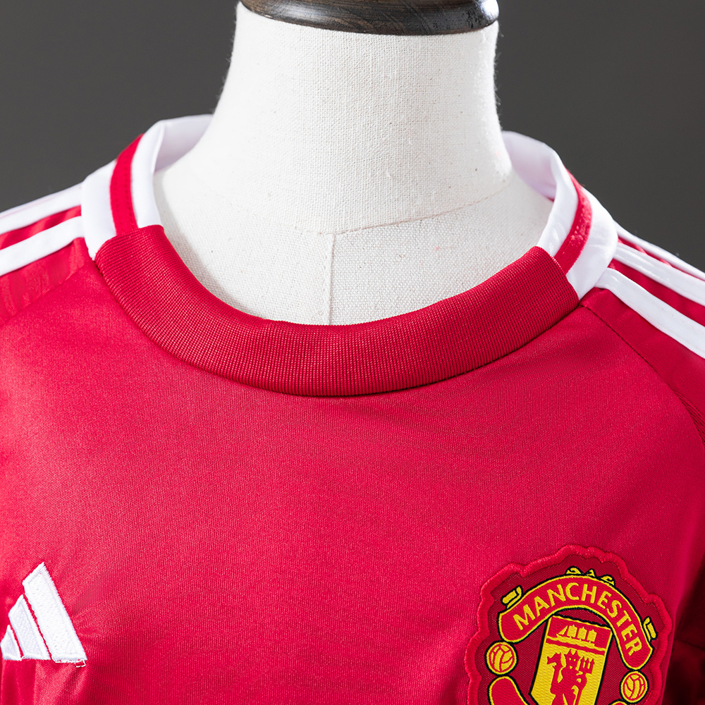 Manchester United 24/25 Home Kids Kit Jersey – Replica Football Soccer Shirt – Size 16–28