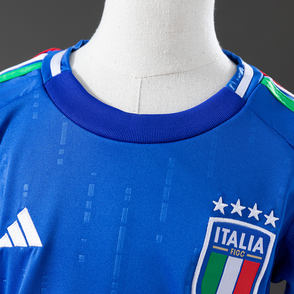 Italy 2024/25 Home Kids Kit Jersey – Replica Football Soccer Shirt – Size 16–28