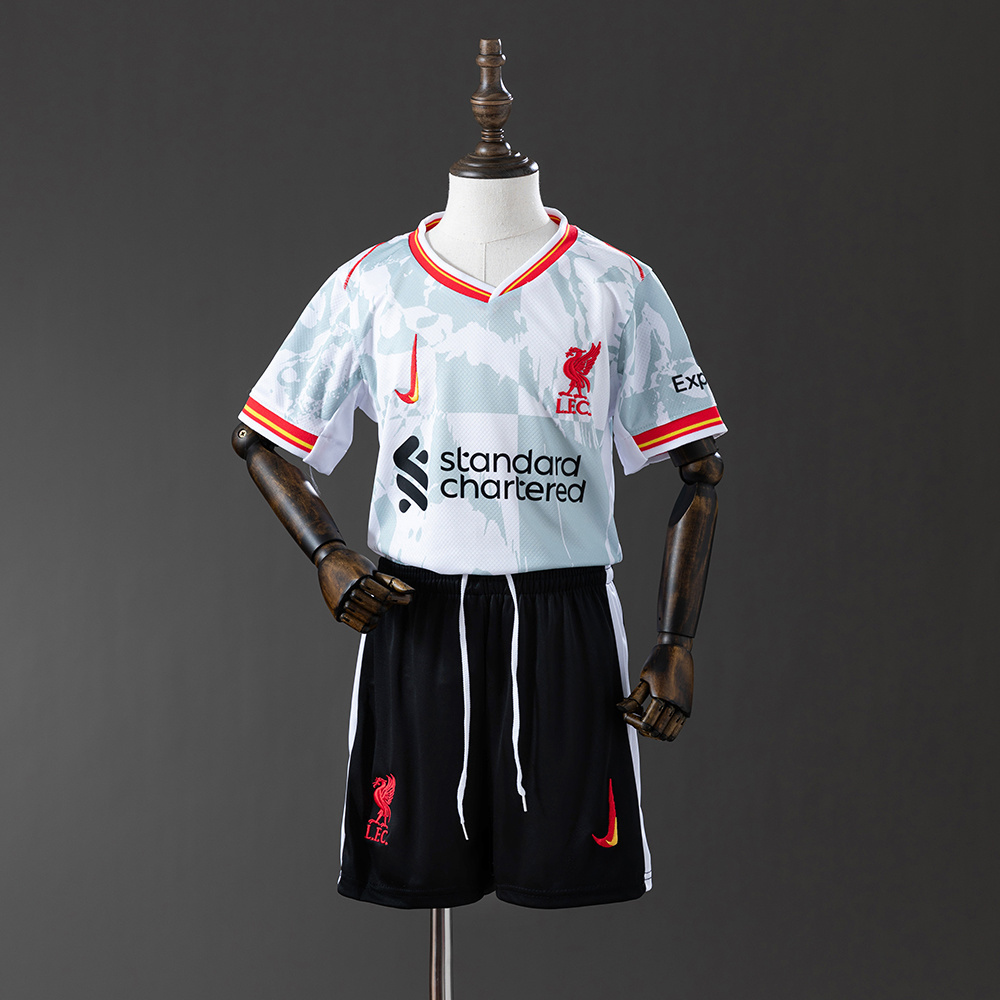 Liverpool 24/25 Third Away Kids Kit Jersey – Replica Football Soccer Shirt – Size 16–28