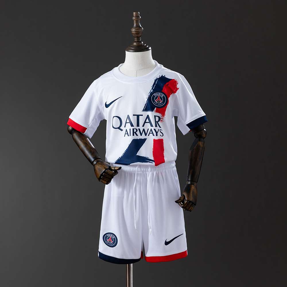 PSG 24/25 Away Kids Kit Jersey – Replica Football Soccer Shirt – Size 16–28