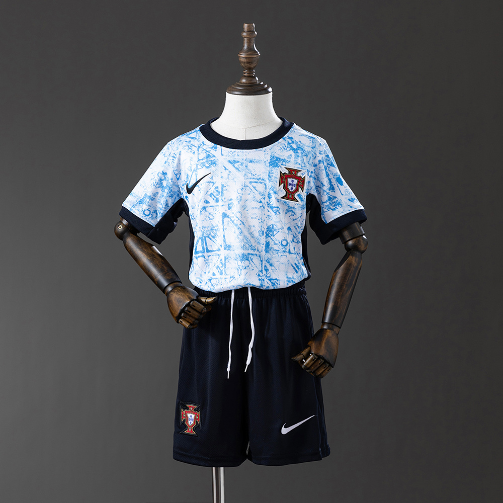 Portugal 2024/25 Away Kids Kit Jersey – Replica Football Soccer Shirt – Size 16–28