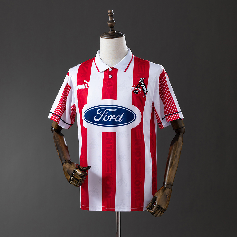 FC Cologne 1995/96 Home Retro Jersey – Vintage Replica Football Soccer Shirt – Size S–XXLeplica Football Soccer Shirt – Size S–XXL