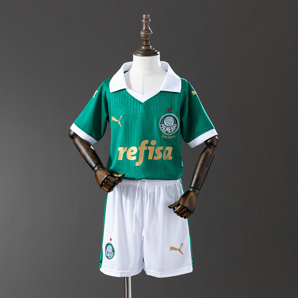 Palmeiras 24/25 Home Kids Kit Jersey – Replica Football Soccer Shirt – Size 16–28