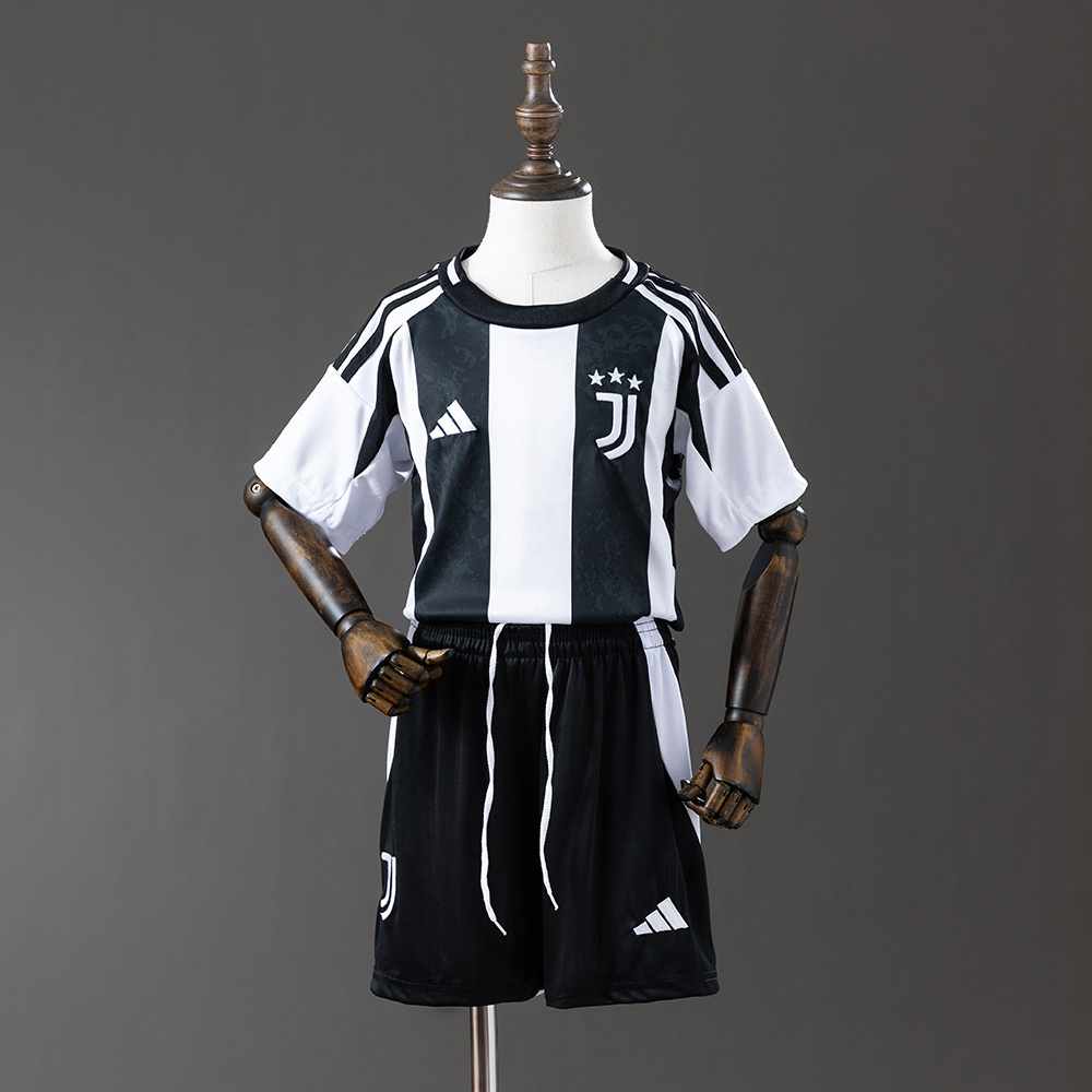Juventus 24/25 Home Kids Kit Jersey – Replica Football Soccer Shirt – Size 16–28
