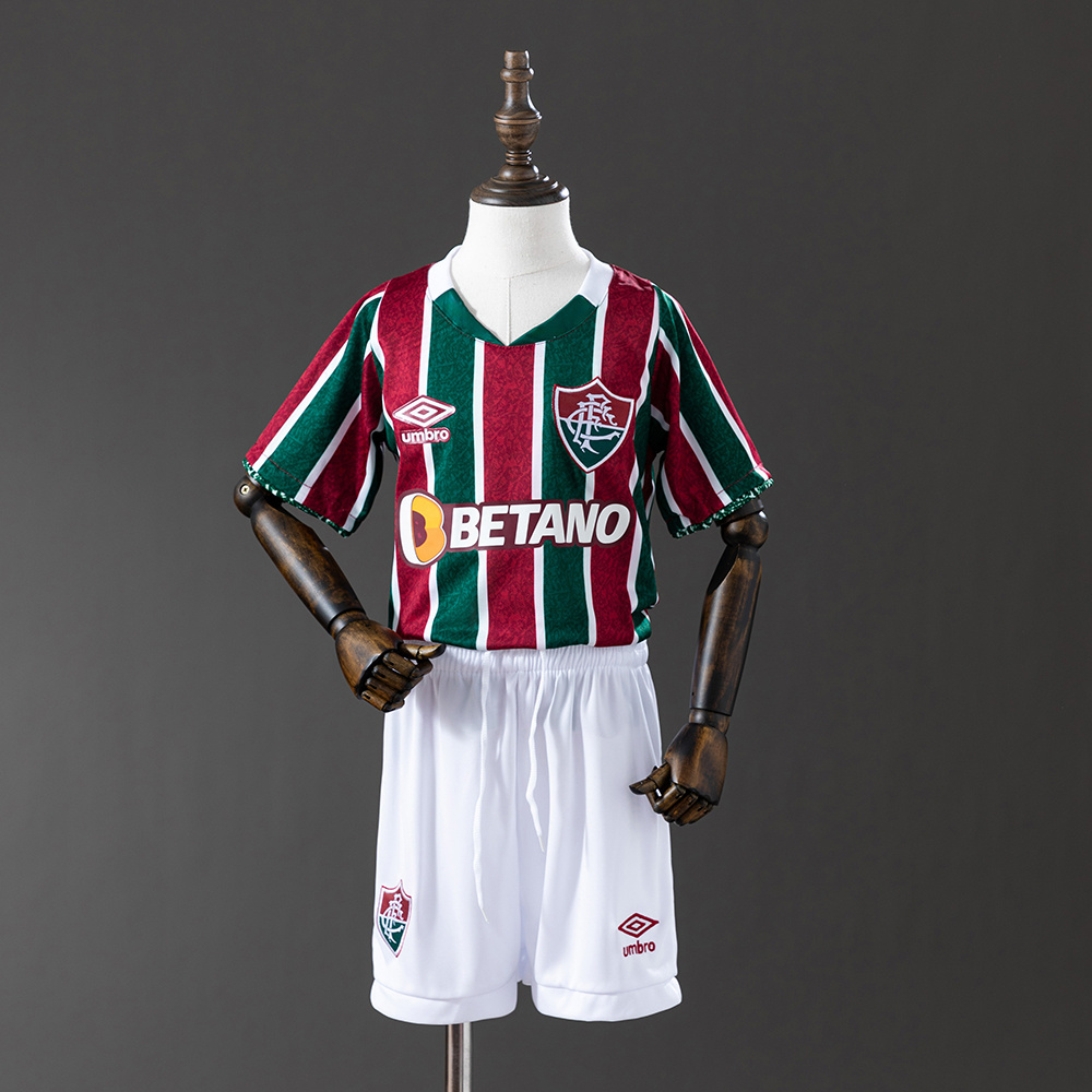 Fluminense 24/25 Home Kids Kit Jersey – Replica Football Soccer Shirt – Size 16–28