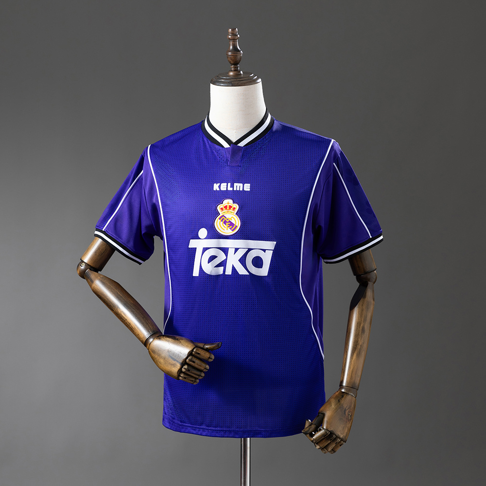 Real Madrid 97/98 Away Retro Jersey – Vintage Replica Football Soccer Shirt – S–XXL