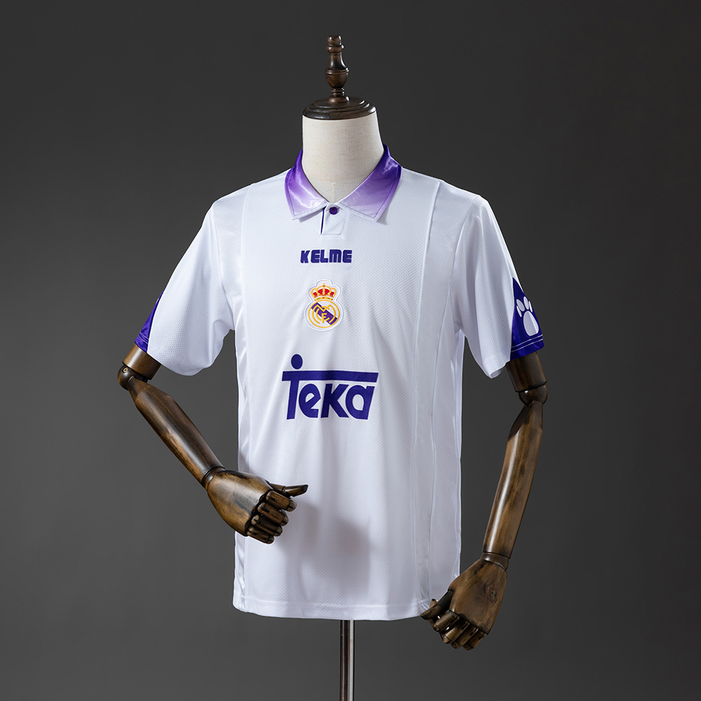 Real Madrid 97/98 Home Retro Jersey – Vintage Replica Football Soccer Shirt – S–XXL