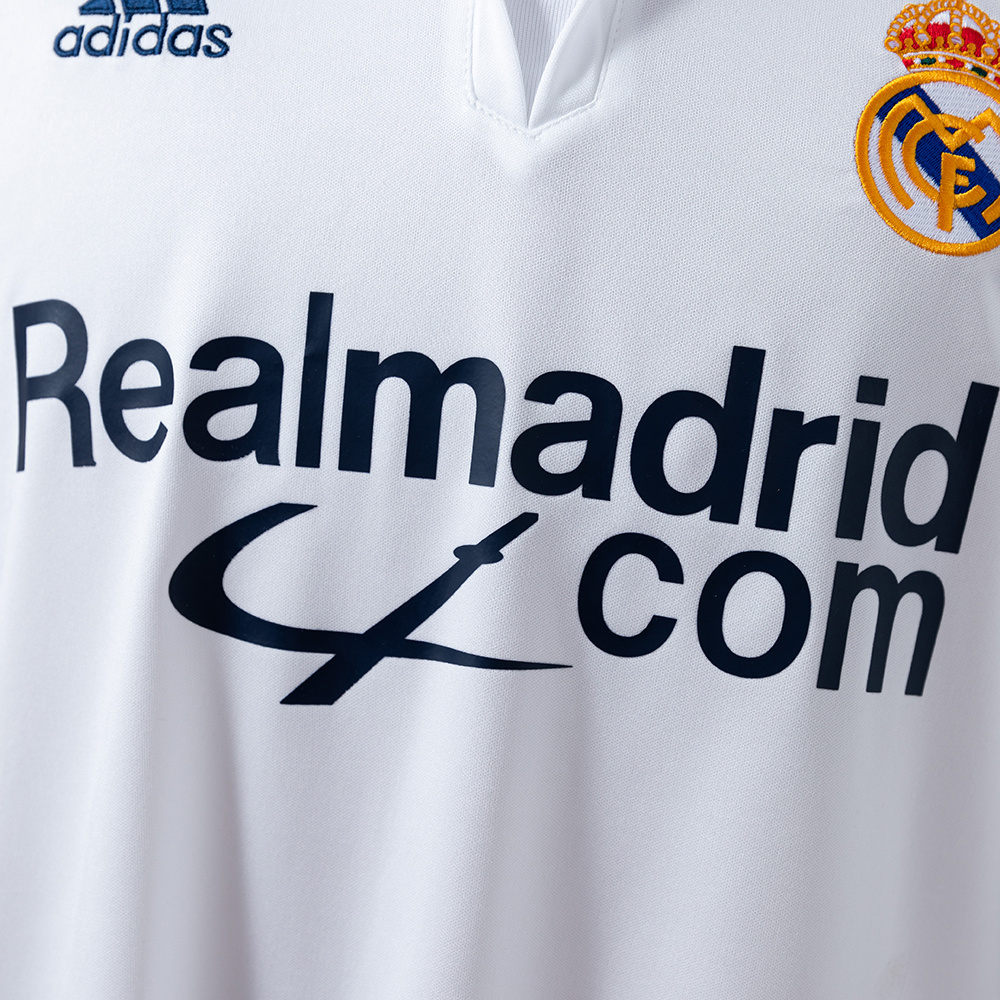 Real Madrid 2001/02 Home Retro Jersey – Vintage Replica Football Soccer Shirt – S–XXL