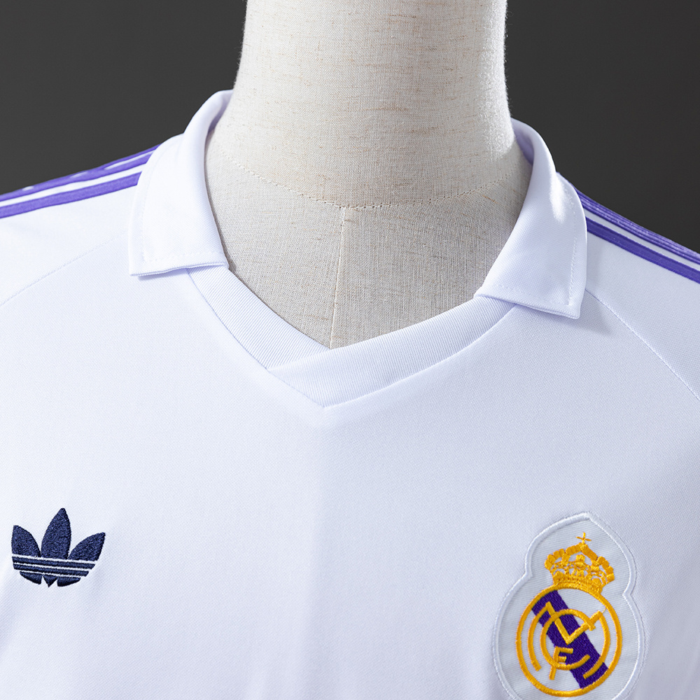Real Madrid 1984/85 Home Retro Jersey – Vintage Replica Football Soccer Shirt – S–XXL