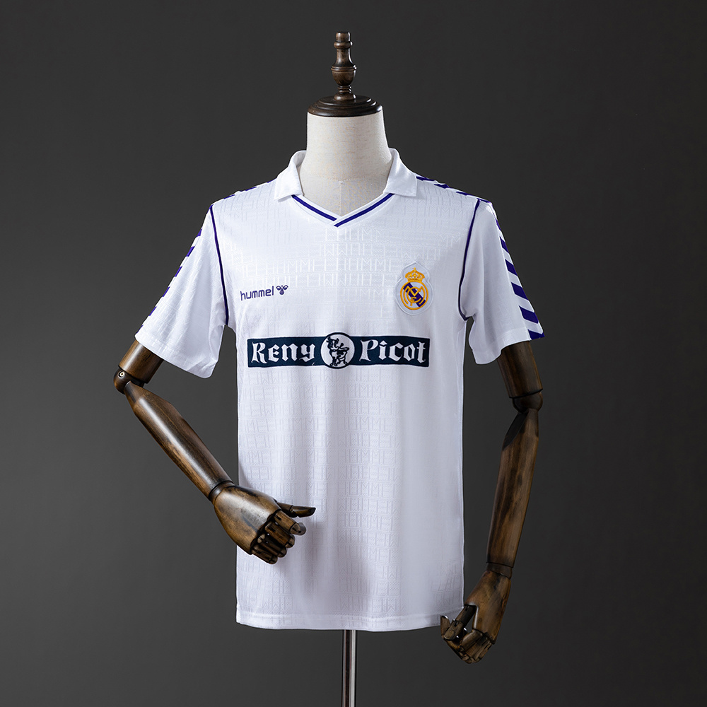 Real Madrid 1988/90 Home Retro Jersey – Vintage Replica Football Soccer Shirt – S–XXL