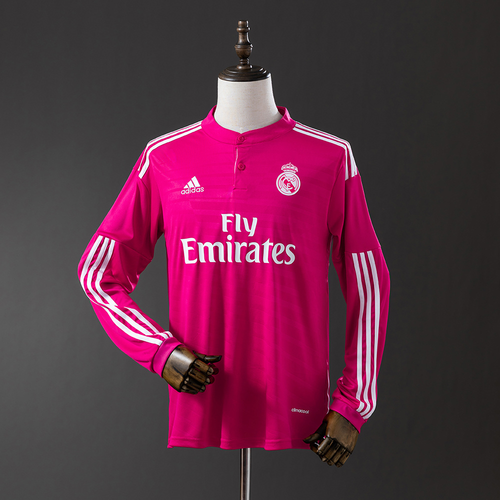 Real Madrid 2014/15 Away Long Sleeve Retro Jersey – Vintage Replica Football Soccer Shirt – S–XXL