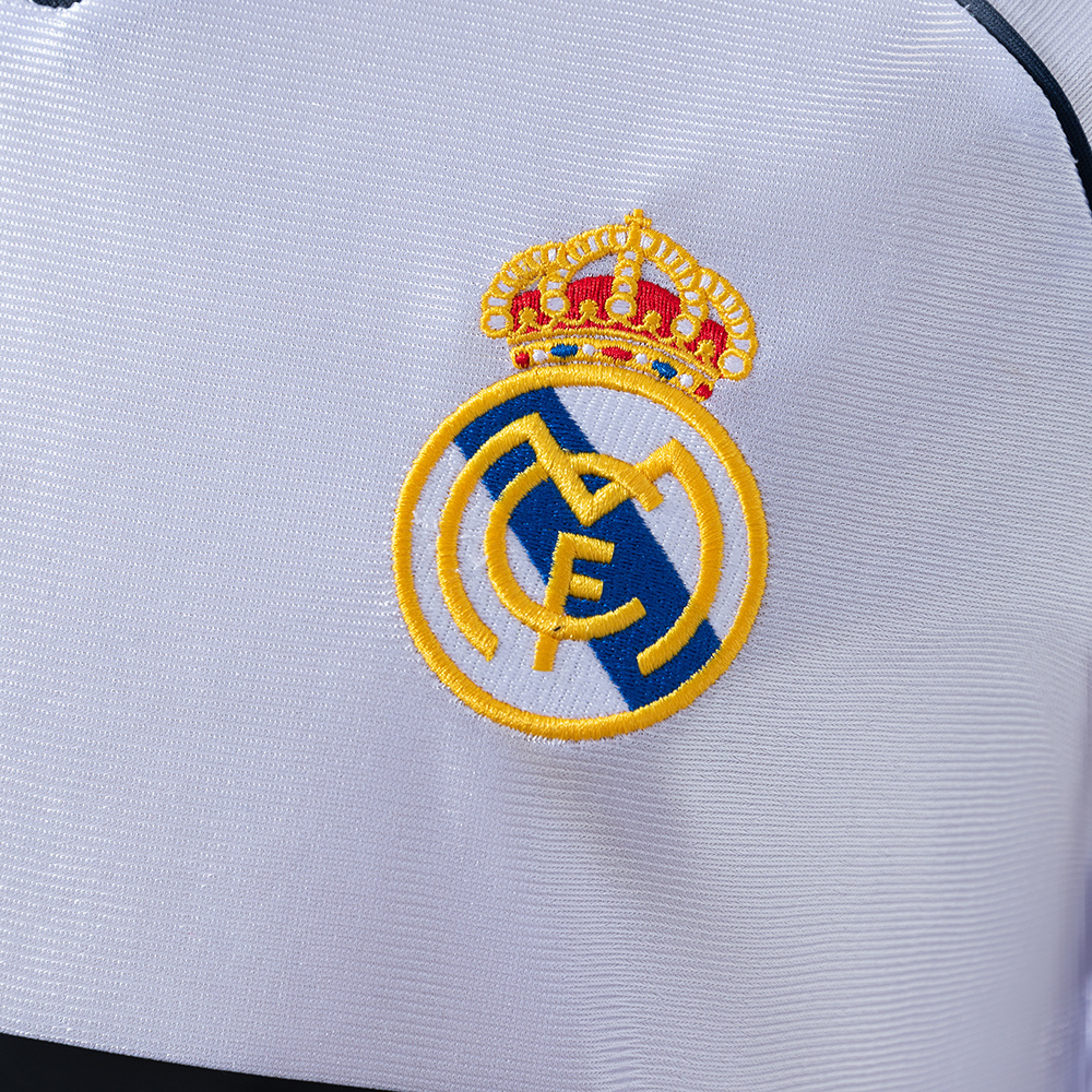 Real Madrid 1998/00 Home Long Sleeve Retro Jersey – Vintage Replica Football Soccer Shirt – S–XXL