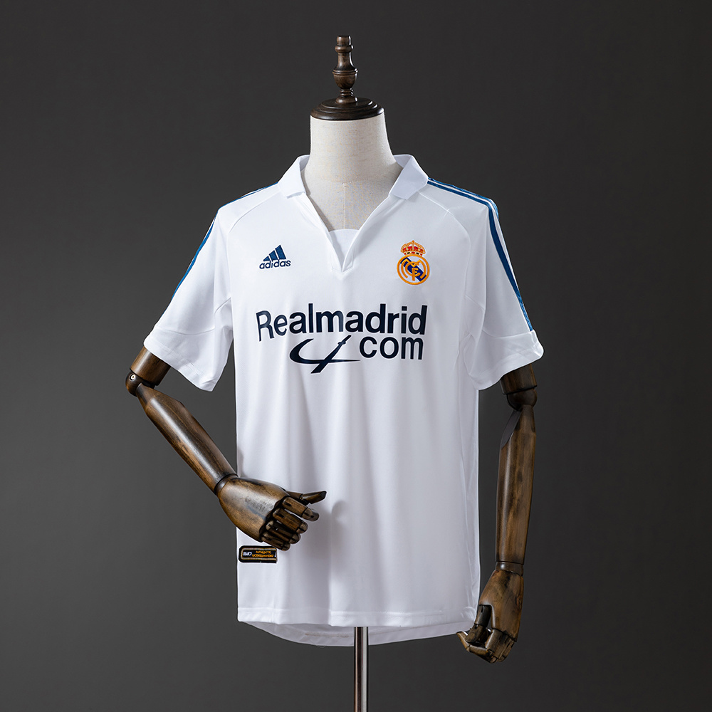 Real Madrid 2001/02 Home Retro Jersey – Vintage Replica Football Soccer Shirt – S–XXL