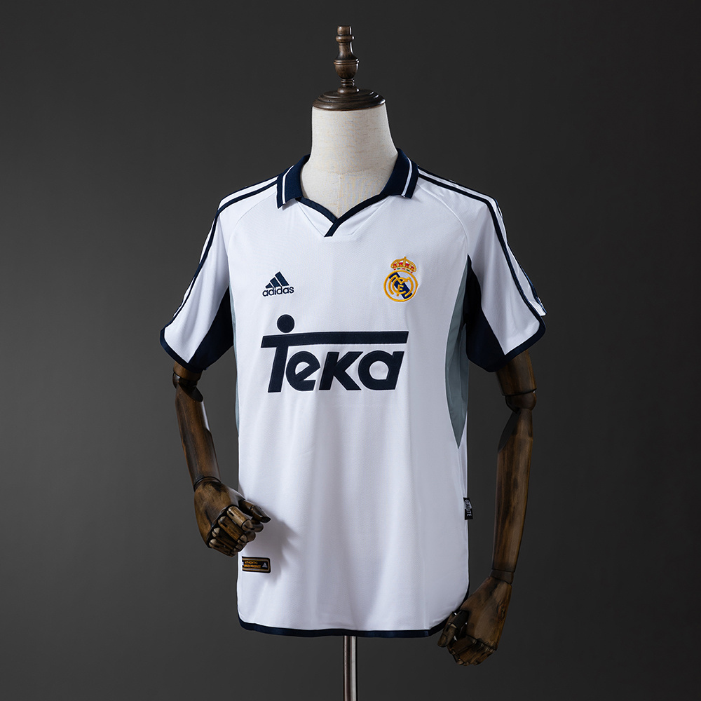 Real Madrid 2000/01 Home Retro Jersey – Vintage Replica Football Soccer Shirt – S–XXL
