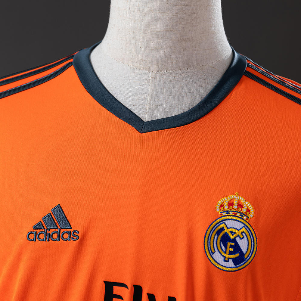 Real Madrid 2013/14 Second Away Long Sleeve Retro Jersey – Vintage Replica Football Soccer Shirt – S–XXL