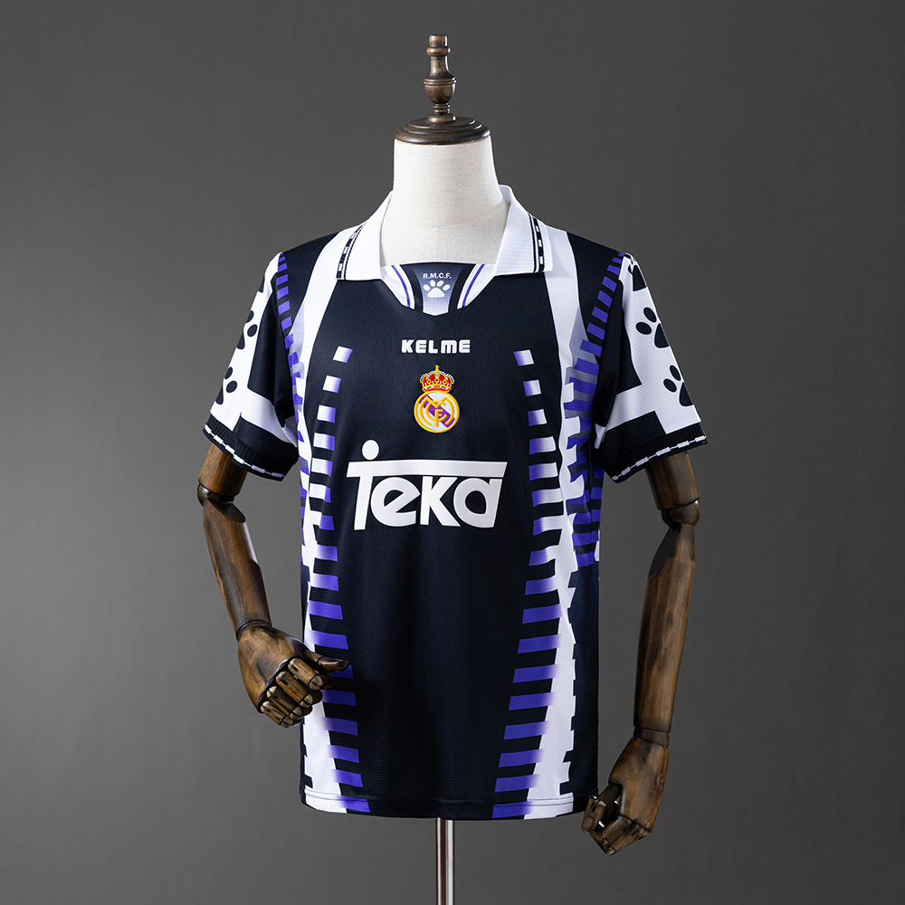 Real Madrid 1997/98 Second Away Retro Jersey – Vintage Replica Football Soccer Shirt – S–XXL