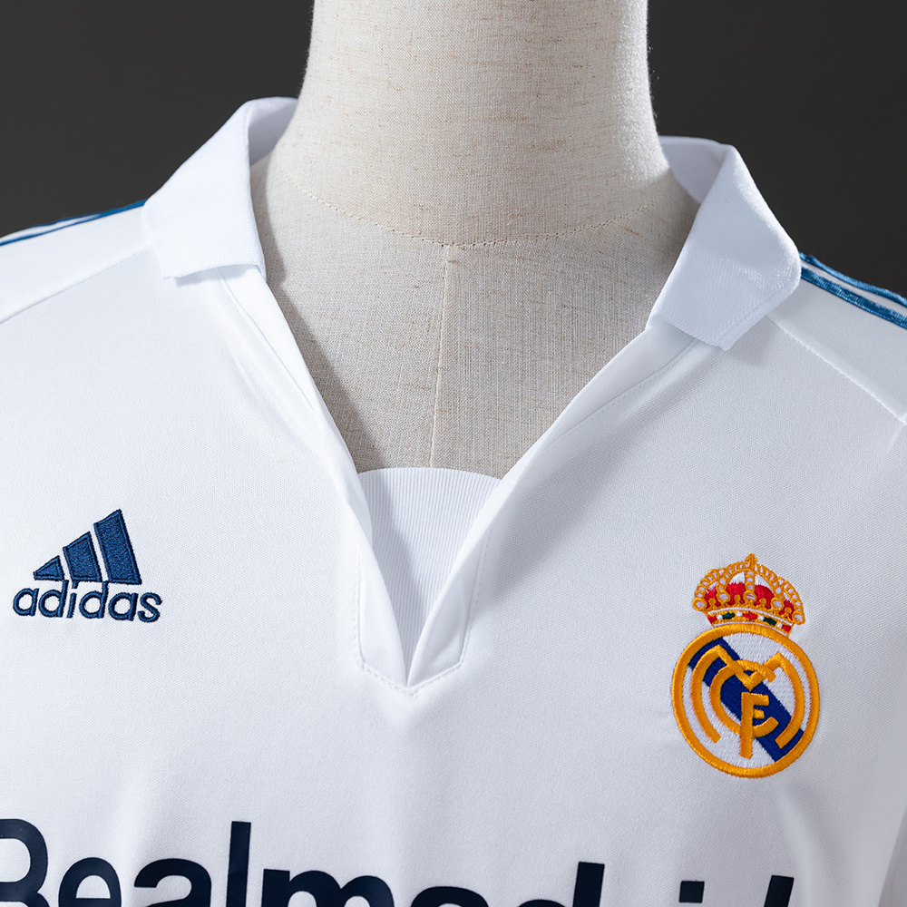 Real Madrid 2001/02 Home Retro Jersey – Vintage Replica Football Soccer Shirt – S–XXL