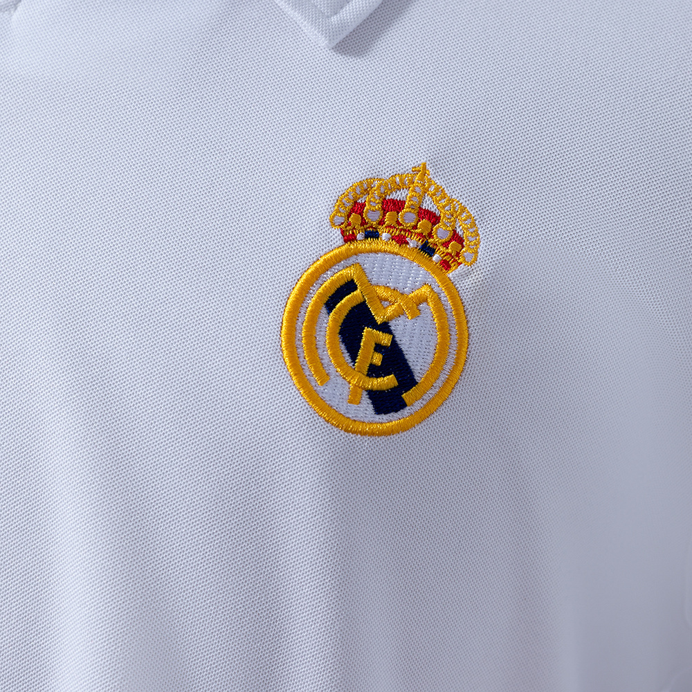 Real Madrid 2001/02 Home (UEFA Champions League) Long Sleeve Retro Jersey – Vintage Replica Football Soccer Shirt – S–XXL