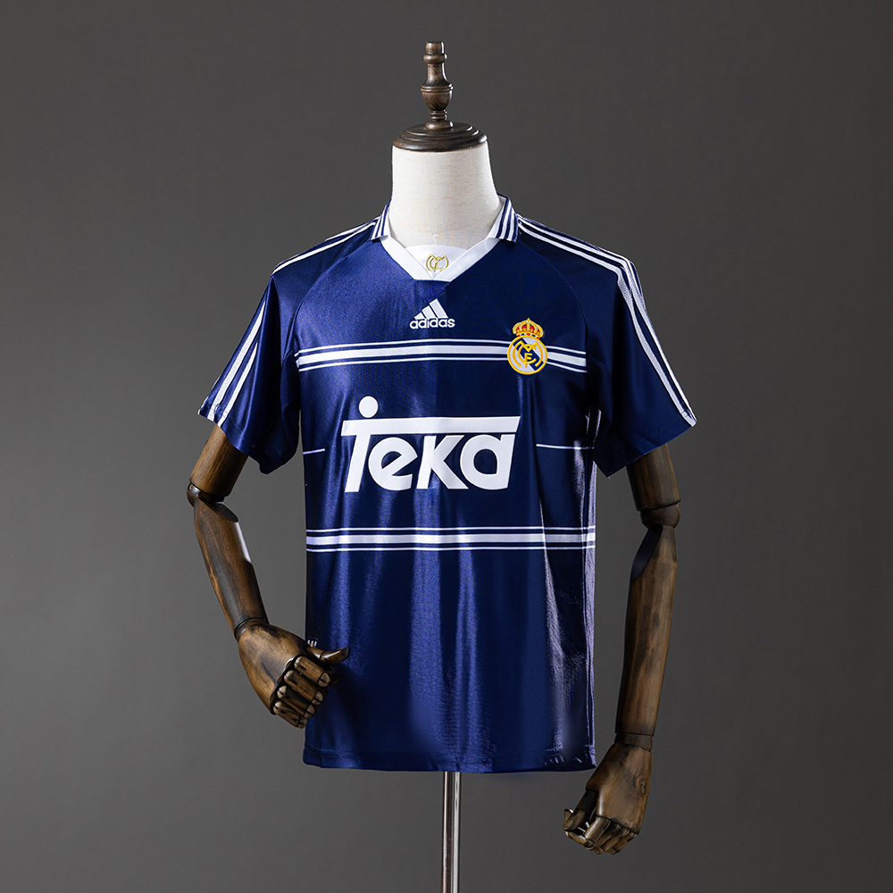Real Madrid 1998/99 Away Retro Jersey – Vintage Replica Football Soccer Shirt – S–XXL