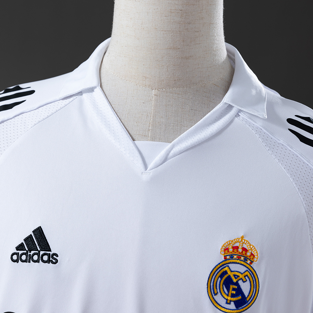 Real Madrid 2005/06 Home Long Sleeve Retro Jersey – Vintage Replica Football Soccer Shirt – S–XXL