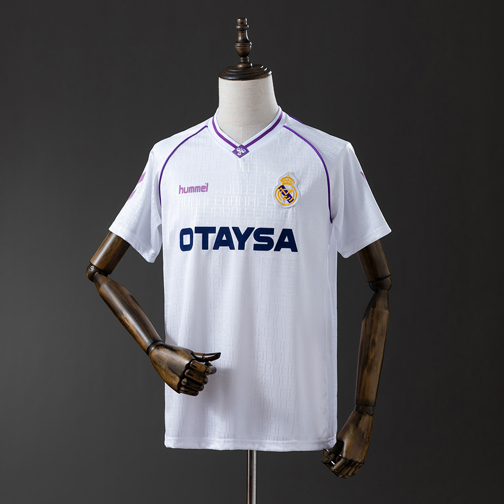 Real Madrid 1990/92 Home Retro Jersey – Vintage Replica Football Soccer Shirt – S–XXL