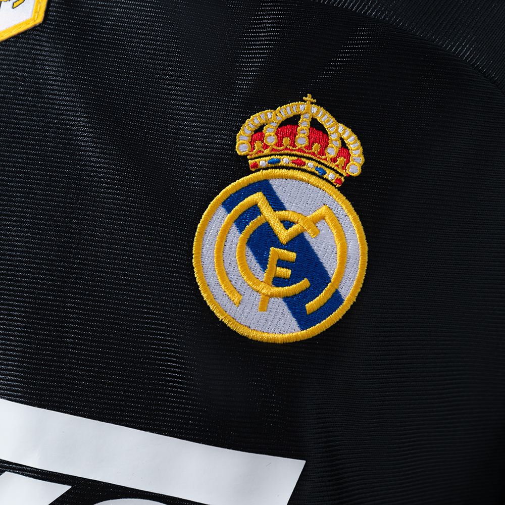 Real Madrid 1999/01 Away Long Sleeve Retro Jersey – Vintage Replica Football Soccer Shirt – S–XXL