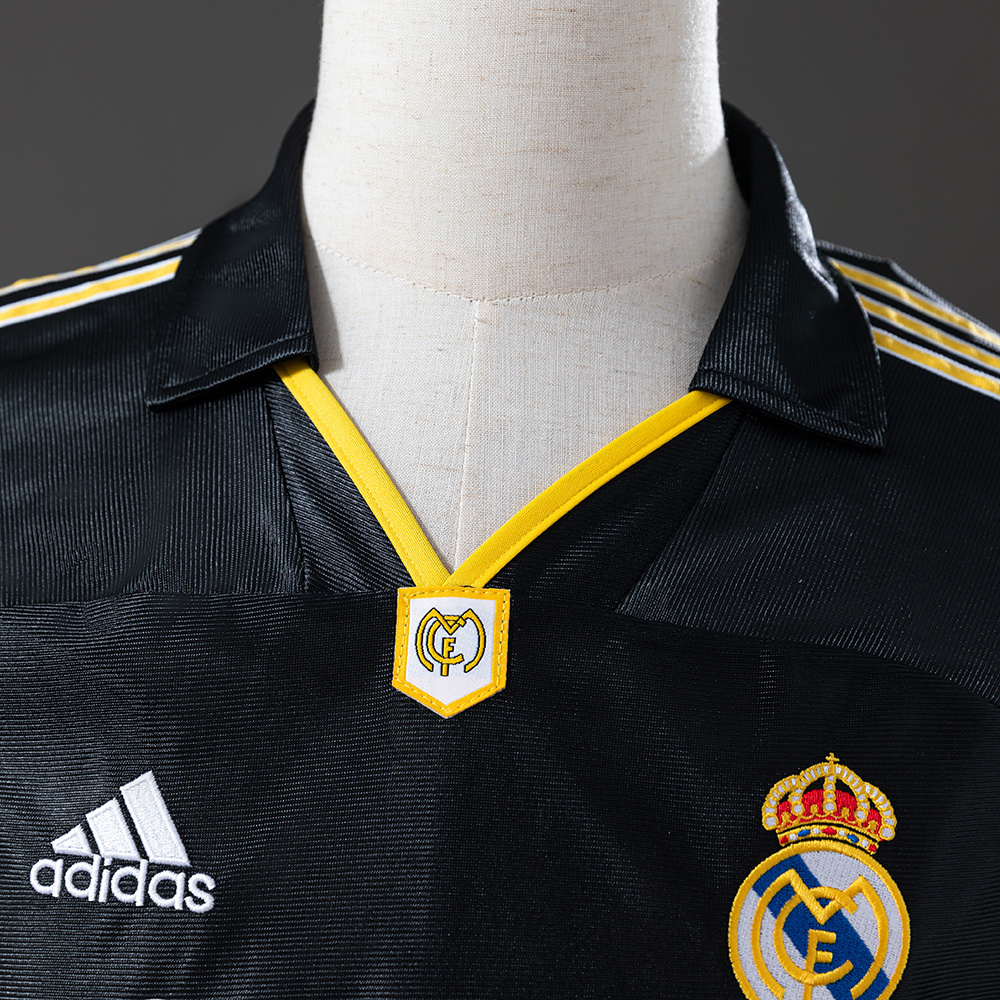 Real Madrid 1999/01 Away Long Sleeve Retro Jersey – Vintage Replica Football Soccer Shirt – S–XXL