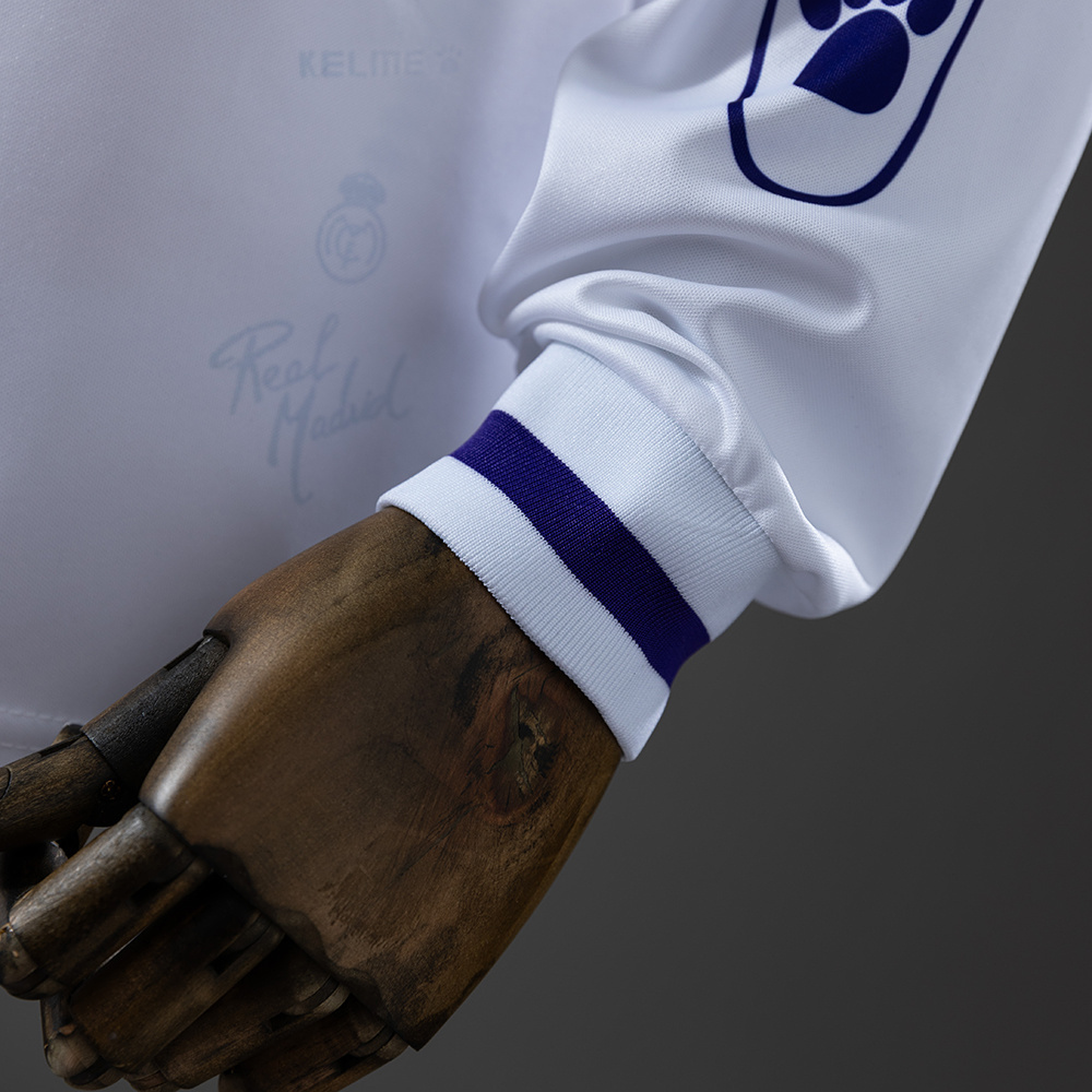 Real Madrid 1994/95 Home Long Sleeve Retro Jersey – Vintage Replica Football Soccer Shirt – S–XXL