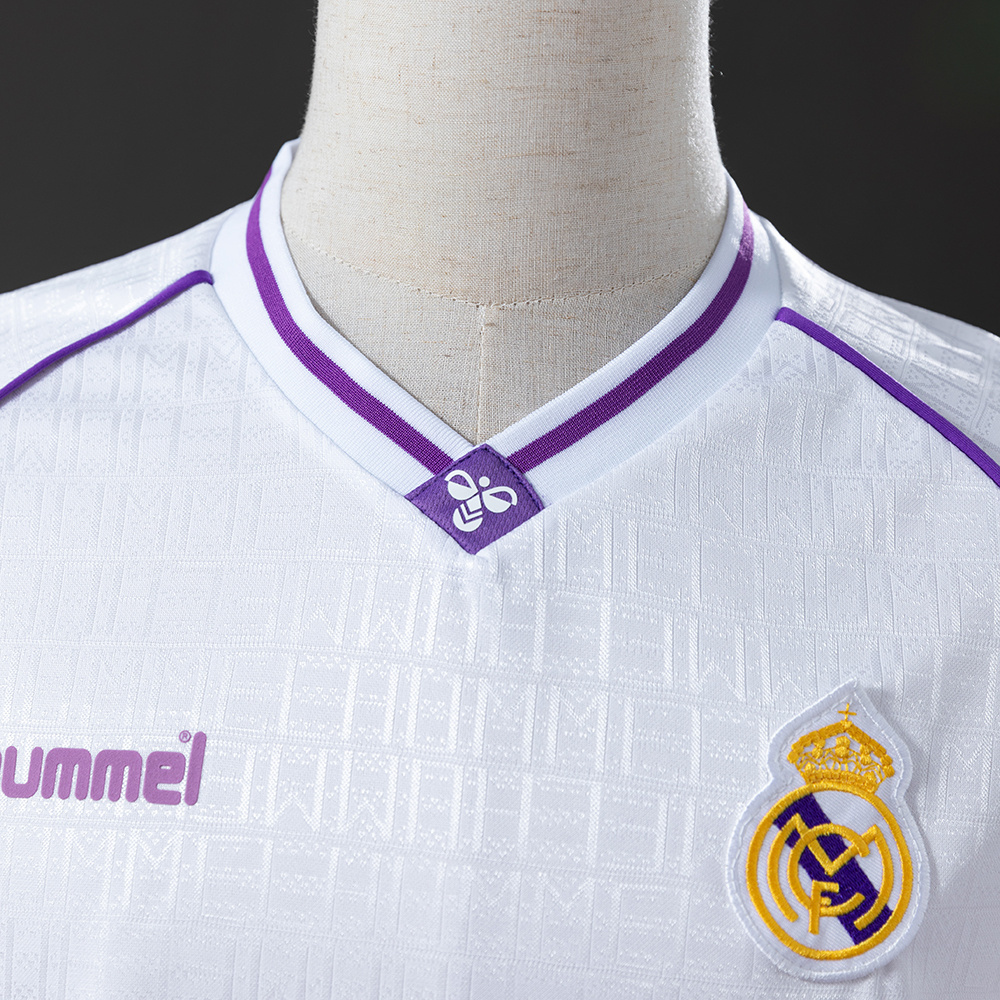 Real Madrid 1990/92 Home Retro Jersey – Vintage Replica Football Soccer Shirt – S–XXL